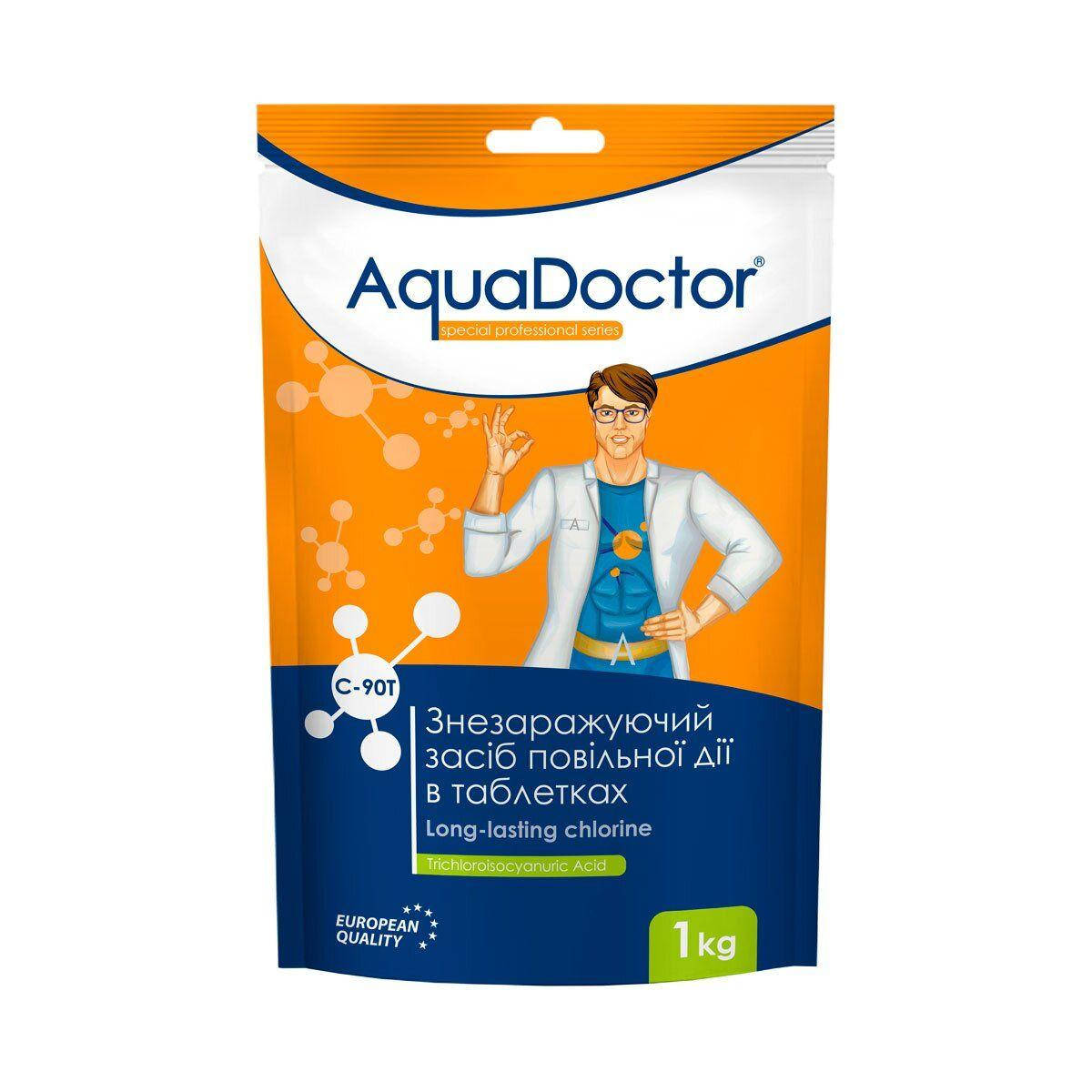 

Длительный хлор в таблетках Aquadoctor C90T (1 кг), Аквадоктор, в таблетках, 1 кг