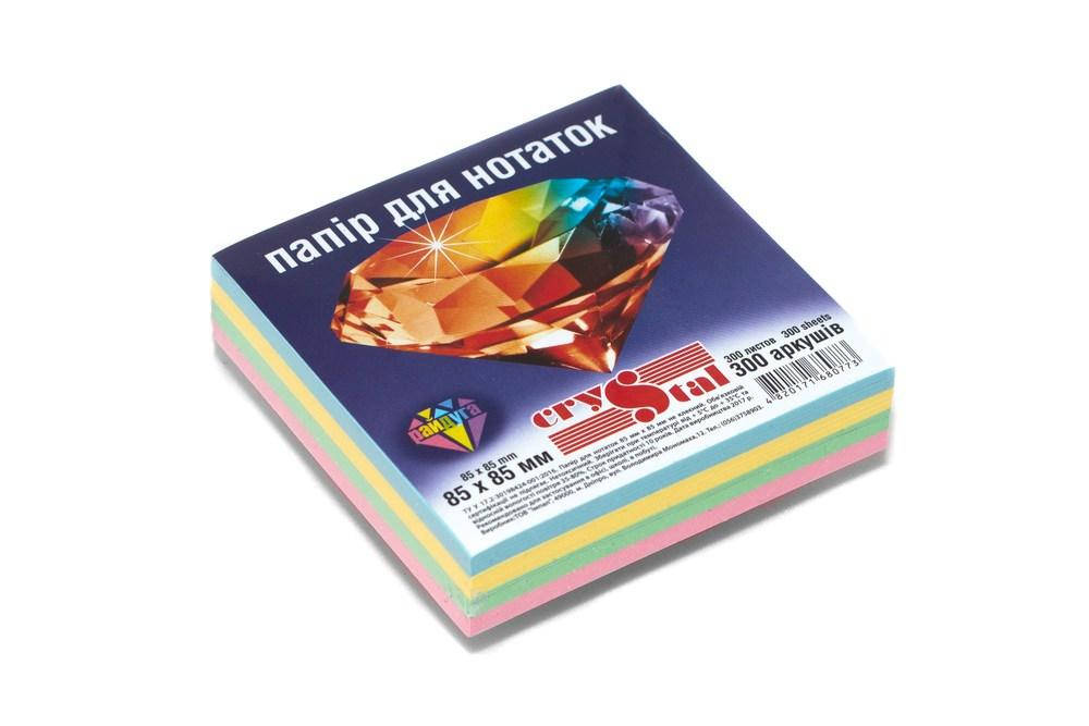 

Бумага для заметок Crystal Color 85*85*300 л. непроклеенная