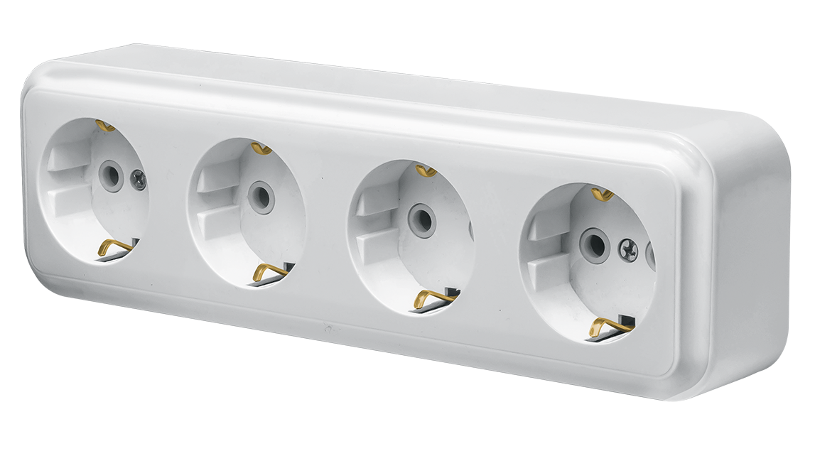 

РОЗЕТКА Чотиримісна із ЗАЗЕМЛЕННЯМ СЕРІЯ "маглів" ТМ "MARSHEL"