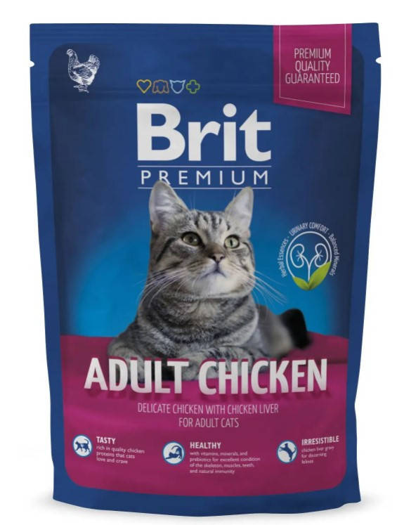 

Brit Premium Cat Adult Chicken 1,5кг корм для кошек с курицей
