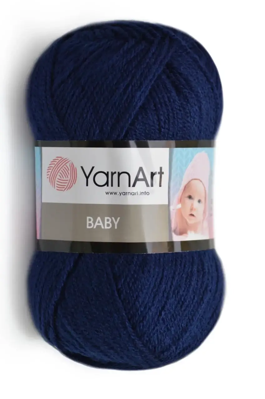 

Пряжа Демисезоная акриловая БебиYarnArt Baby Ярнарт 100% акрил, Турция 583- темно синий