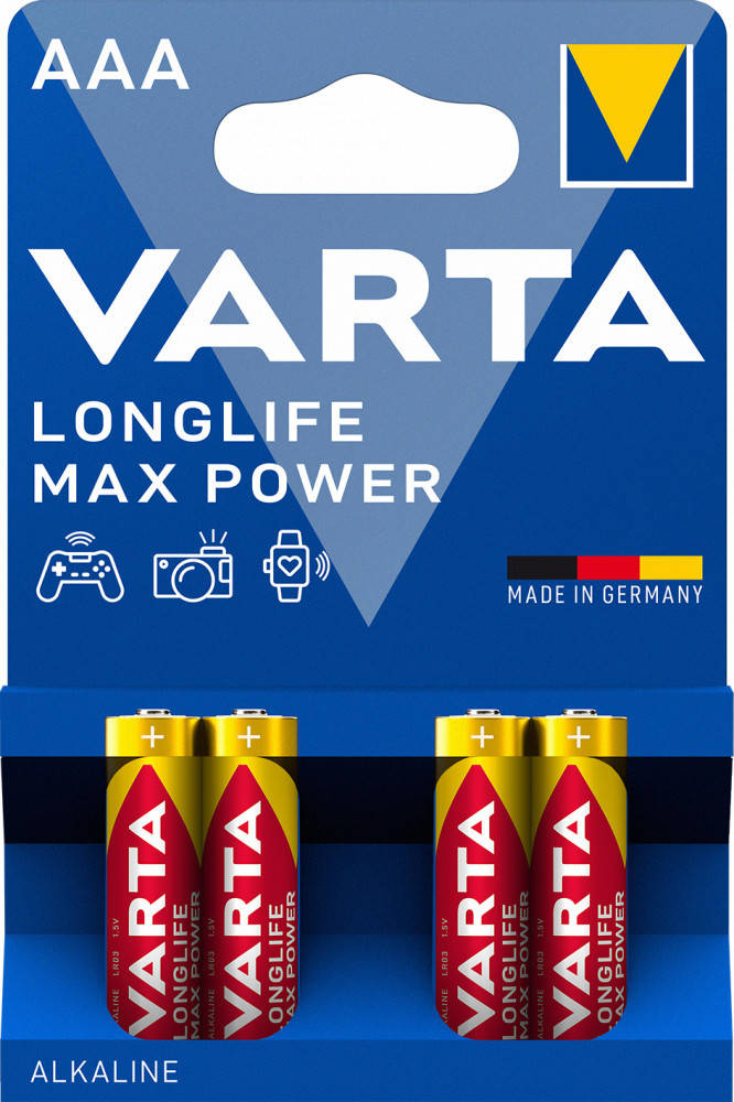 

Батарейка Longlife Max Power AAA BLI 4шт. Alkaline 1.5V Varta