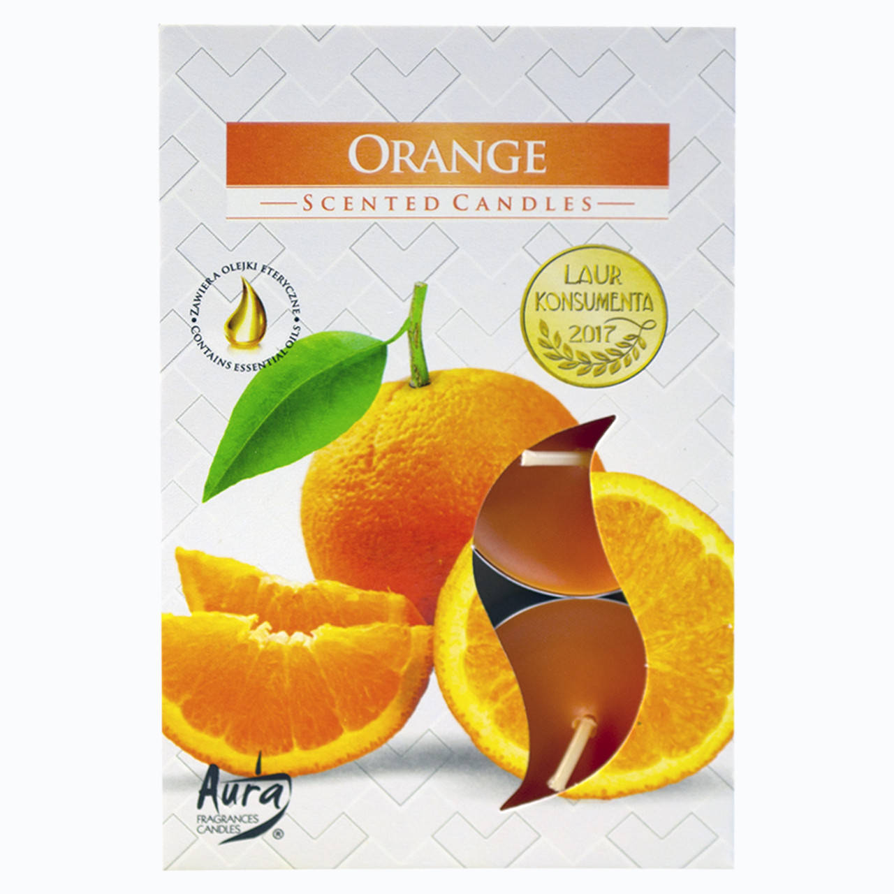 

Свеча таблетка ароматическая Orange, Bispol. В наборе 6 штук. Польша., Оранжевый