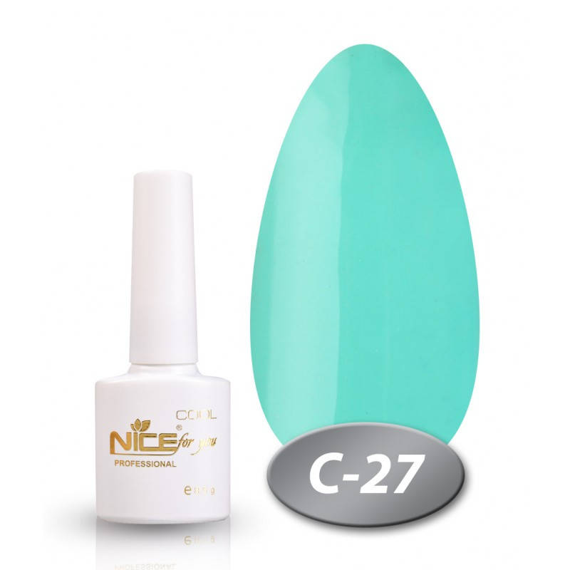

Гель-лак Nice for you Cool С-27 голубая бирюза 8,5 мл
