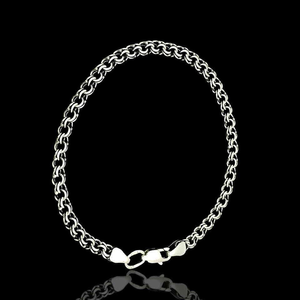 

Серебряный браслет, 200мм, 6 грамм, плетение Бисмарк