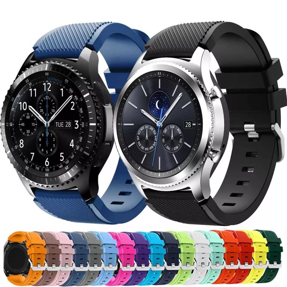 

Ремешки на часы 22 мм. Samsung Gear S3 Classic/Frontier. Черный цвет в наличии