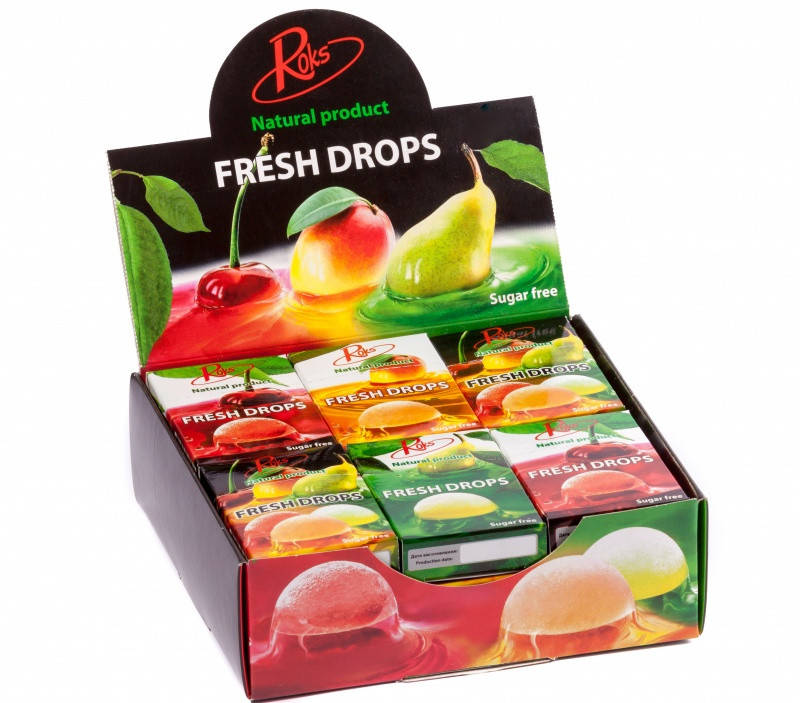 

Леденцы карамель освежающая без сахара Roks