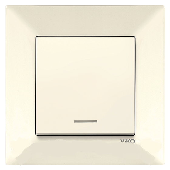

Выключатель одинарный внутренний с подсветкой ViKO Meridian крем 90970219