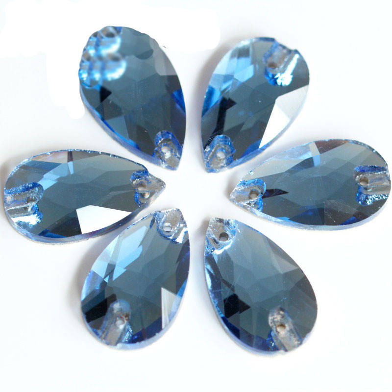 

Пришивные капли Lt.Sapphire (Выберете размер) 11х18мм