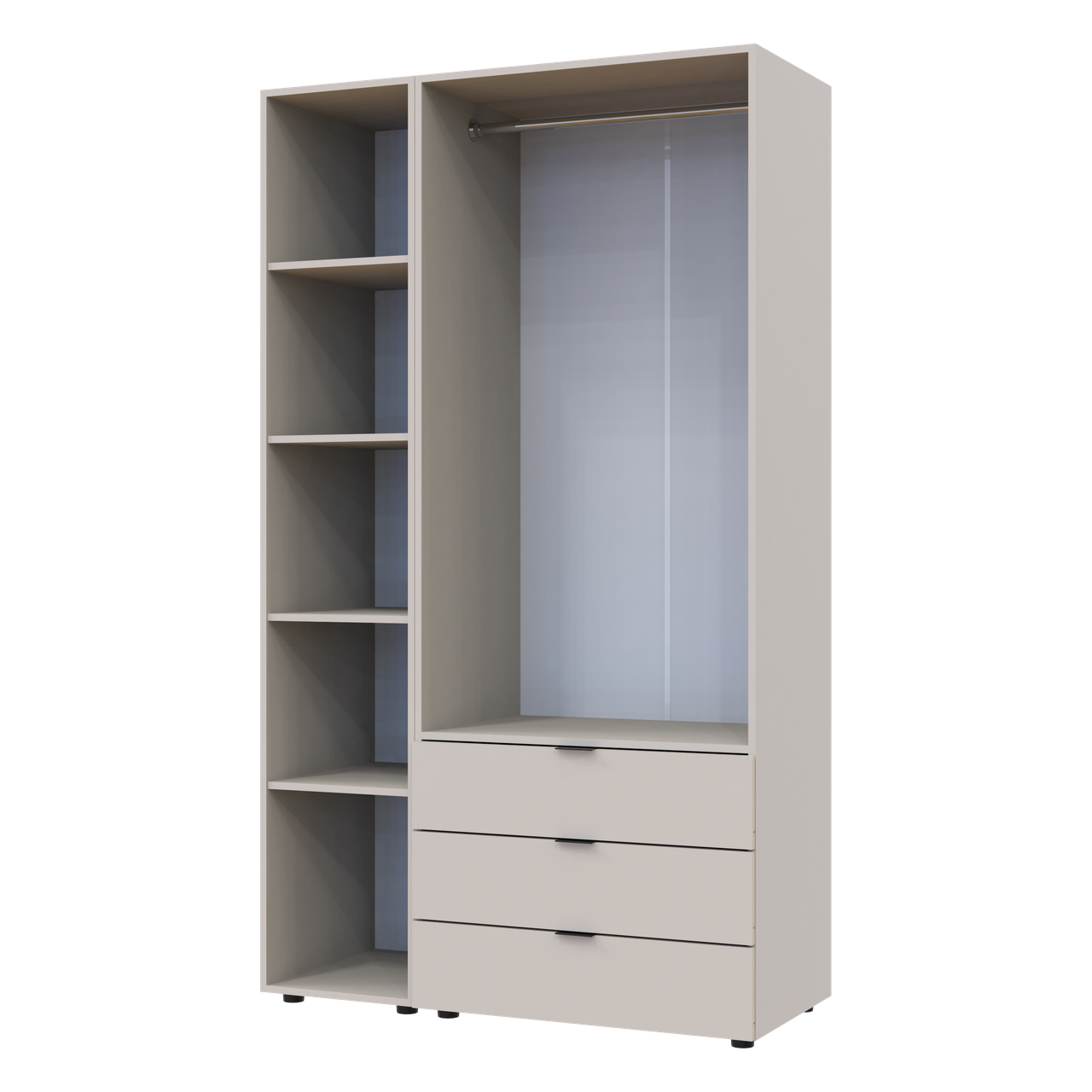 Шафа для одягу Doros Гелар Кашемір 2ДСП/Дзеркало 116.5х49.5х203.4 (80737655) 8