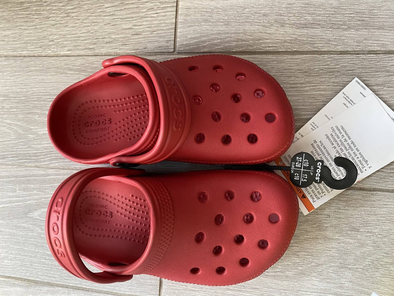 

Детские шлепки босоножки Crocs Crocband Classic Clog K размер С10,С12, J1, Красный