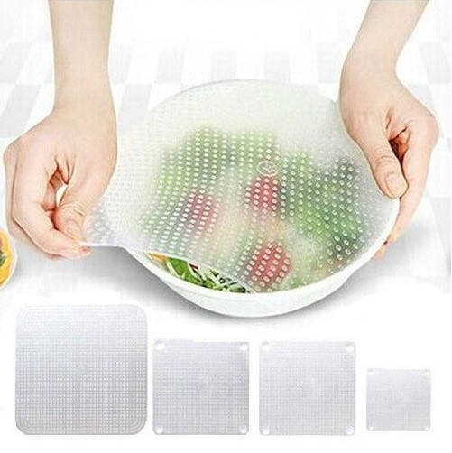 

Силиконовые пленки-крышки Stretch and Fresh, набор 4 шт.