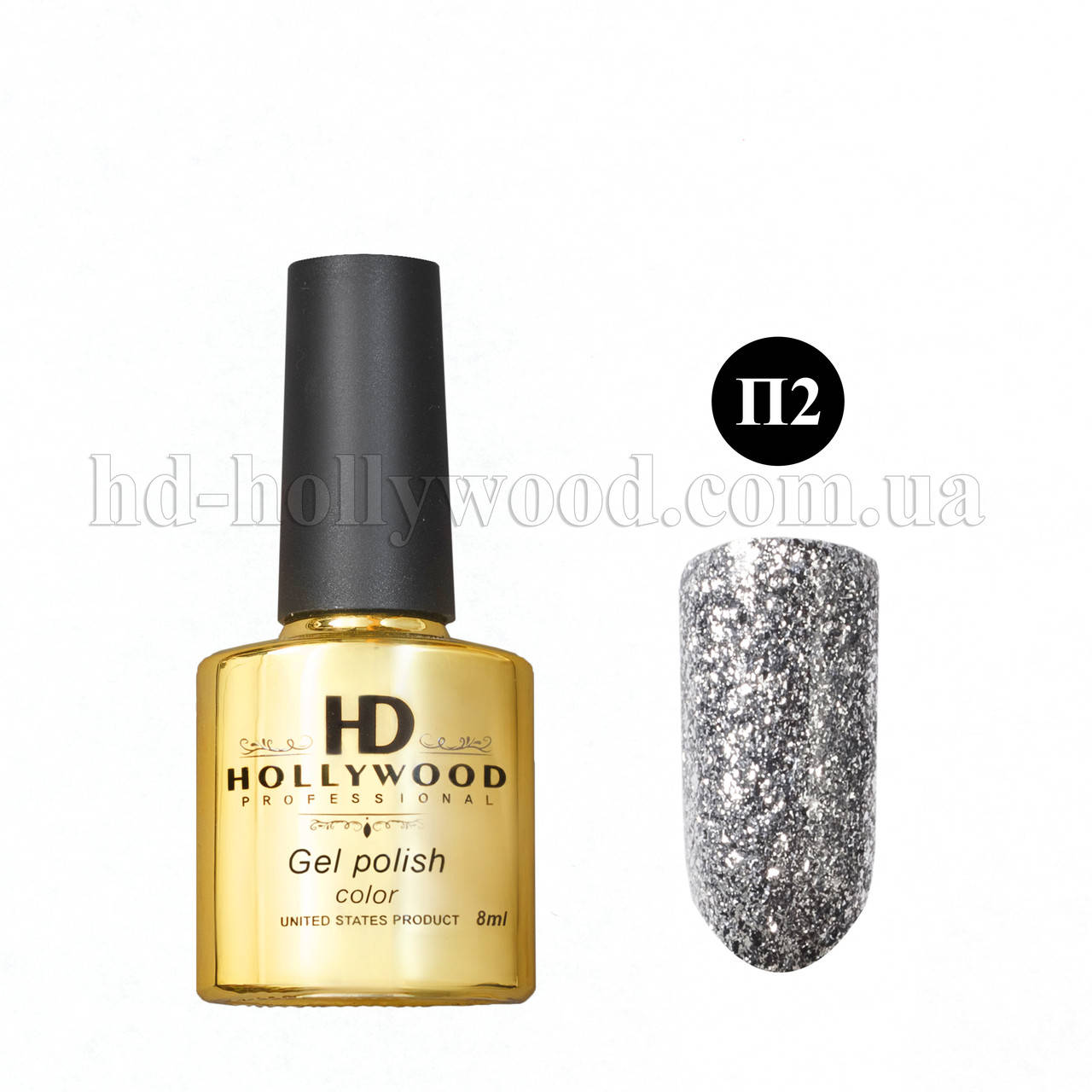 

Гель лак Платина П2 Серебро HD Hollywood 8 ml
