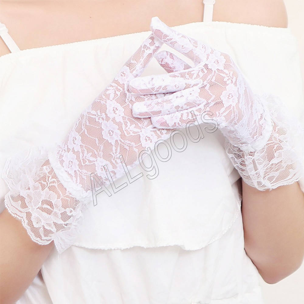 

Перчатки кружевные закрытые Белые (p410white), Белый