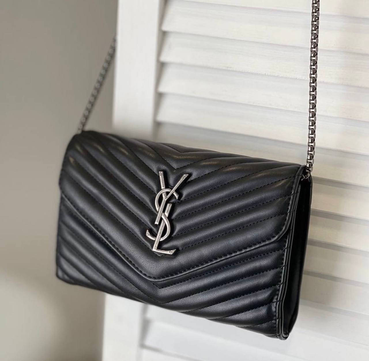 

Модная женская черная сумка Ив Сен Лоран Yves Saint Laurent YSL, Черный
