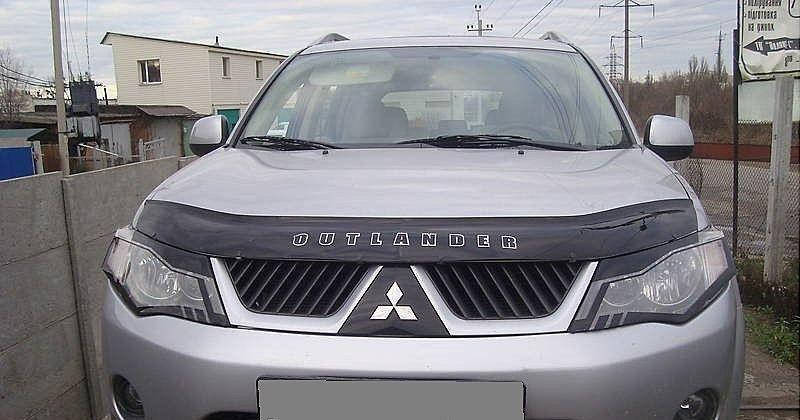 

Дефлектор на капот (мухобойки) Mitsubishi Outlander XL 2007-2010