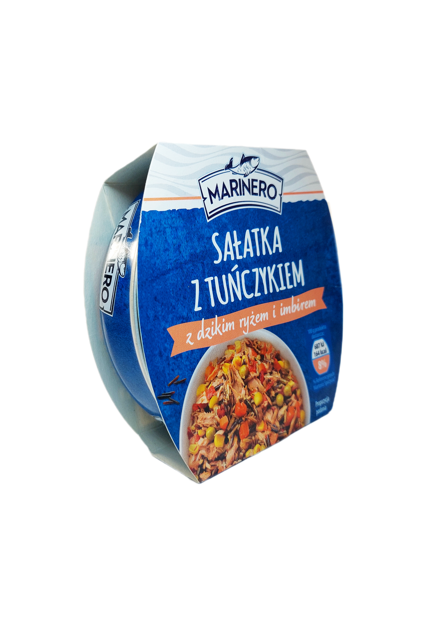 

Салат с тунцом (с диким рисом и имбирем) Marinero 160г Польша