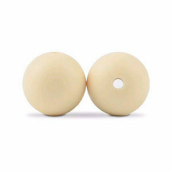 

Круглая 12 мм бусина силиконовая Бежевый