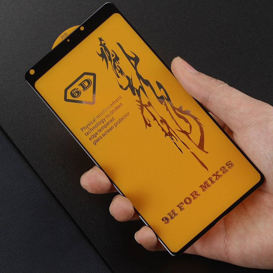 

Защитное стекло 6D Rinbo для Xiaomi Mi Mix 2 2s черное противоударное на весь экран, Черный