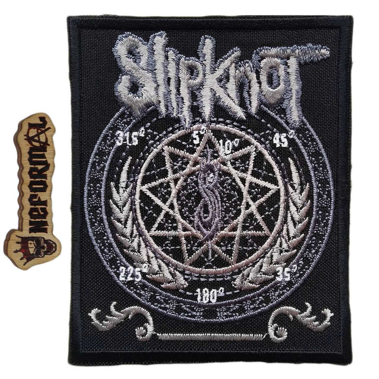 

Нашивка Slipknot звезда 8.5x10.5 см. (черная), Черный