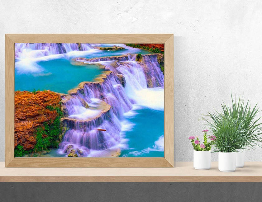

Алмазная мозаика "Лазурь", картина стразами. Матовая. 20*30 см