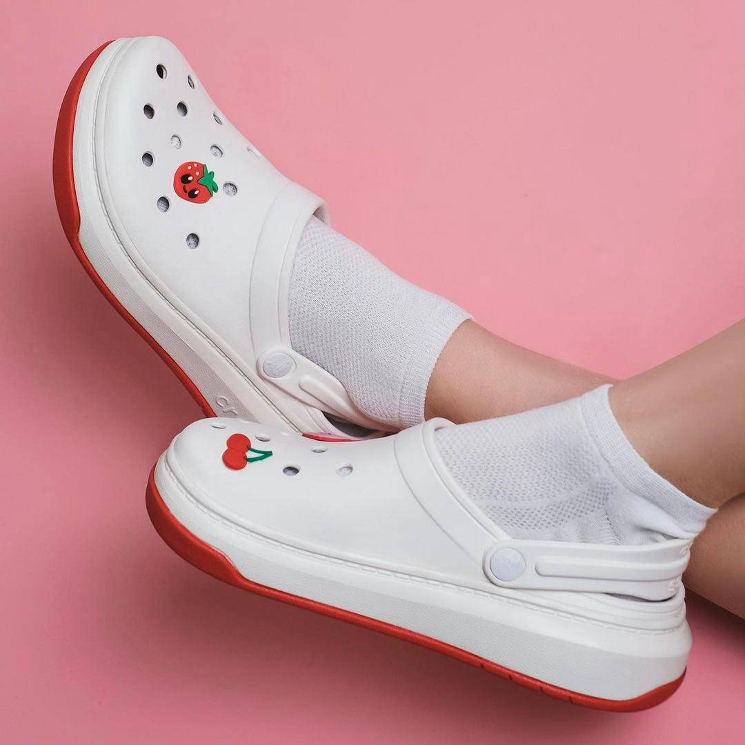 

Кроксы белые сабо crocs full force white, Белый