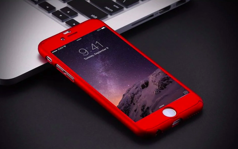 

3D Чехол бампер 360 ° + защитное стекло в подарок Iphone 6+/ 6s+ противоударный чехол для айфона 6 плюс, Разные цвета