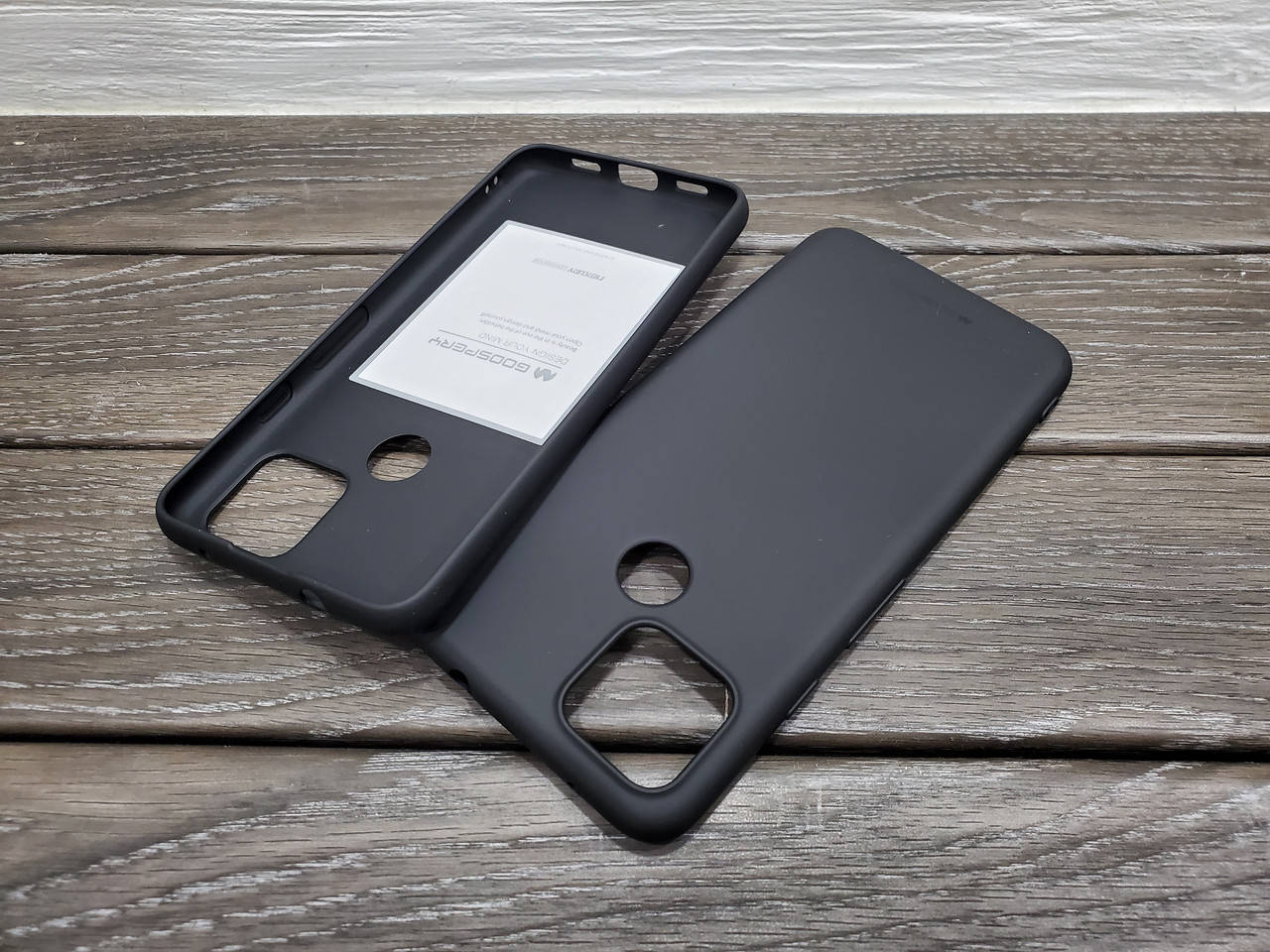 

Матовый силиконовый чехол Goospery для Google Pixel 4a 5G черный тонкий