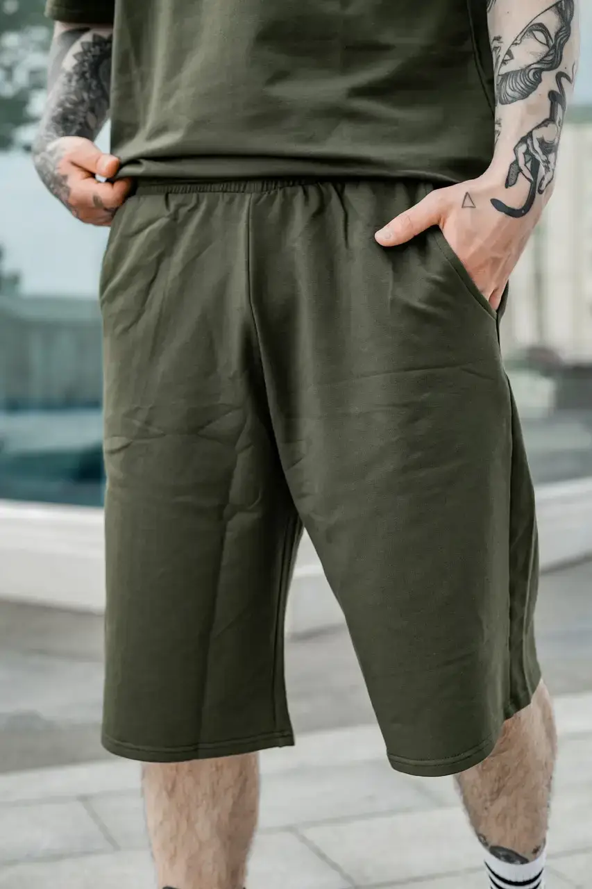 

Шорты Мужские "Player" хаки летние спортивные легкие Oversize