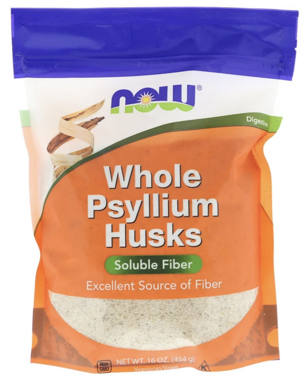 

Now Foods, psyllium, псилиум, цельная оболочка семян подорожника, 16 унций (454 г)