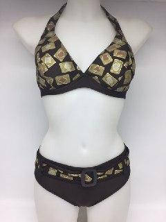 

Раздельный женский купальник без чашки на косточку черный, XXL/L