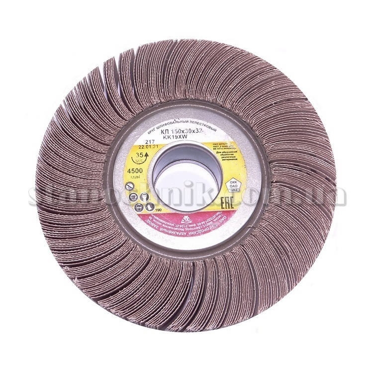 

Круг лепестковый 14А КЛ 150х30х32 16Н(Р80) КК19XW БАЗ