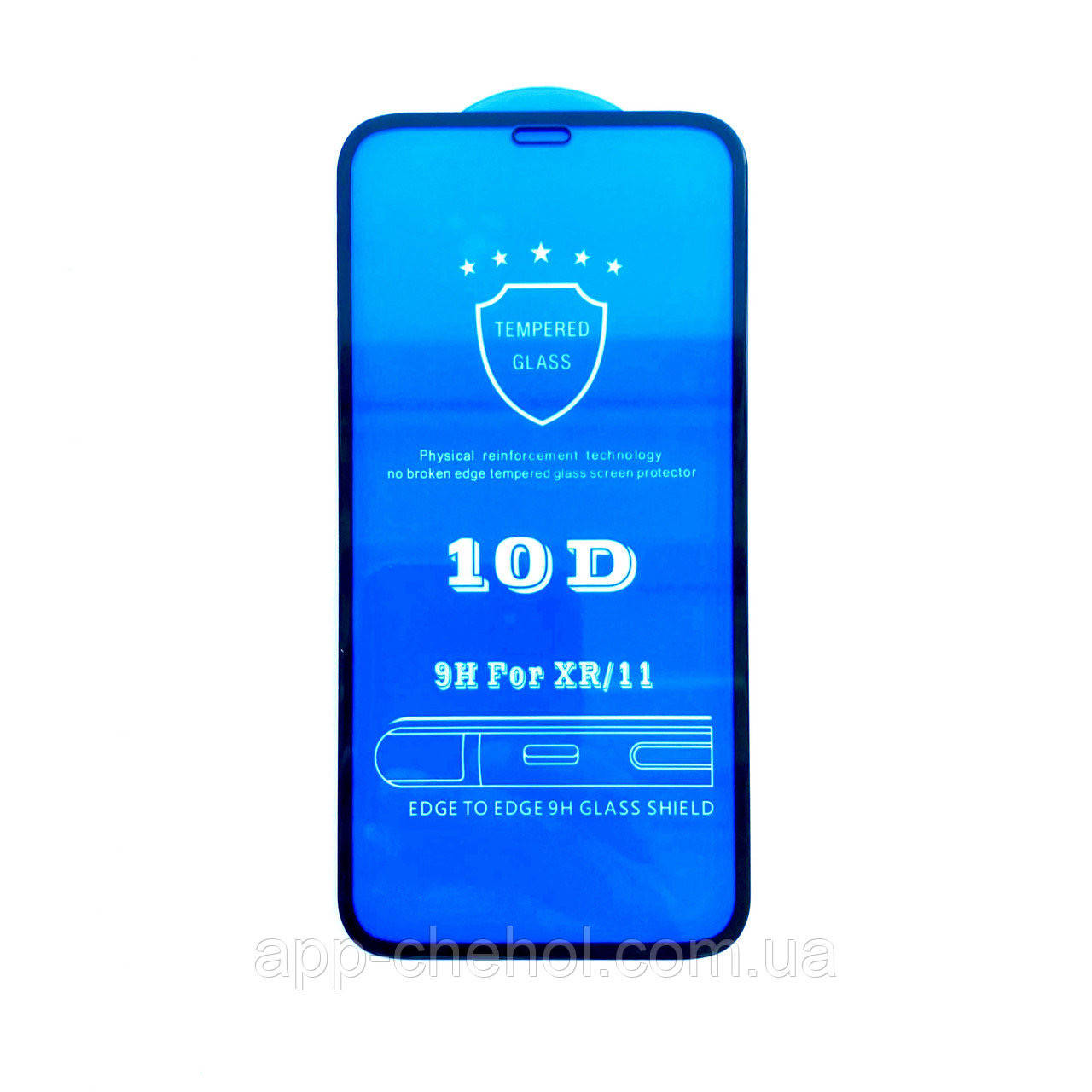 

Защитное стекло 10D для Apple iPhone 11 черное, на весь экран / на айфон 11 10д, Черный