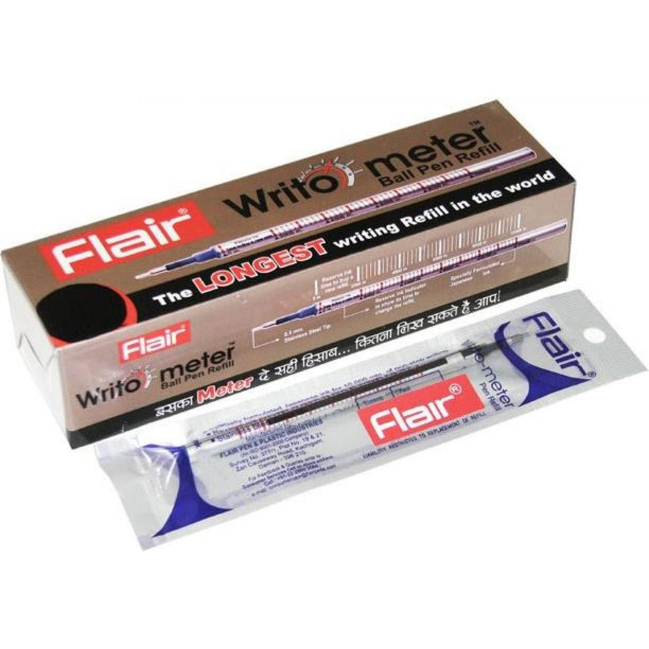 

Стержень шариковый Flair 1W Writometer ball 10км синий