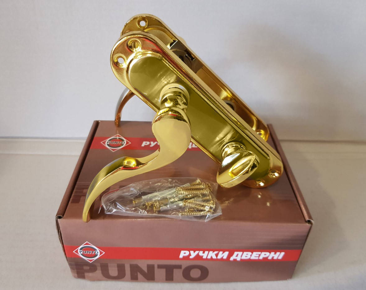 

Ручка дверная на планке PUNTO SIMFONIA STL kWC 62 mm GP латунь (Китай)