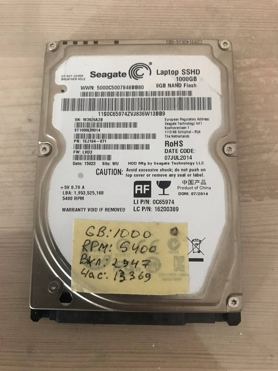 

Винчестер накопитель hdd жесткий диск для ноутбука Samsung 1000 GB Tb гигабайт SATA
