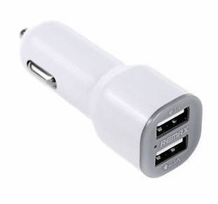 

Авто-зарядное устройство в прикуриватель USB 2вых. 2.1A Remax CC201, адаптер в прикуриватель