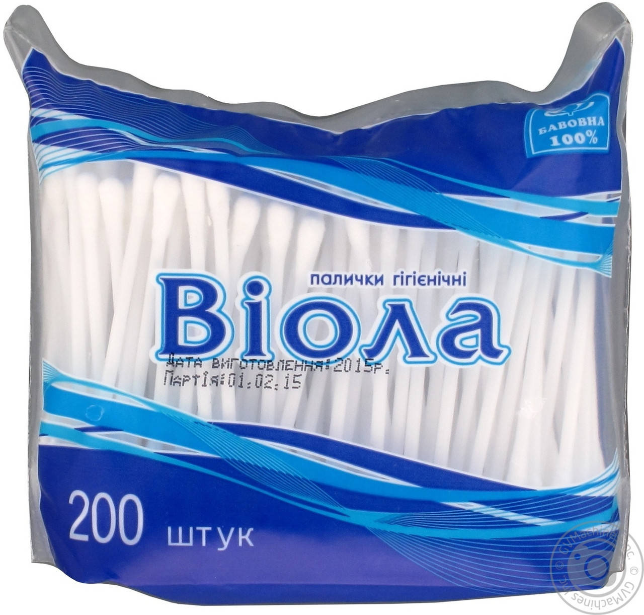 

Палочки ватные Виола п/э 200шт