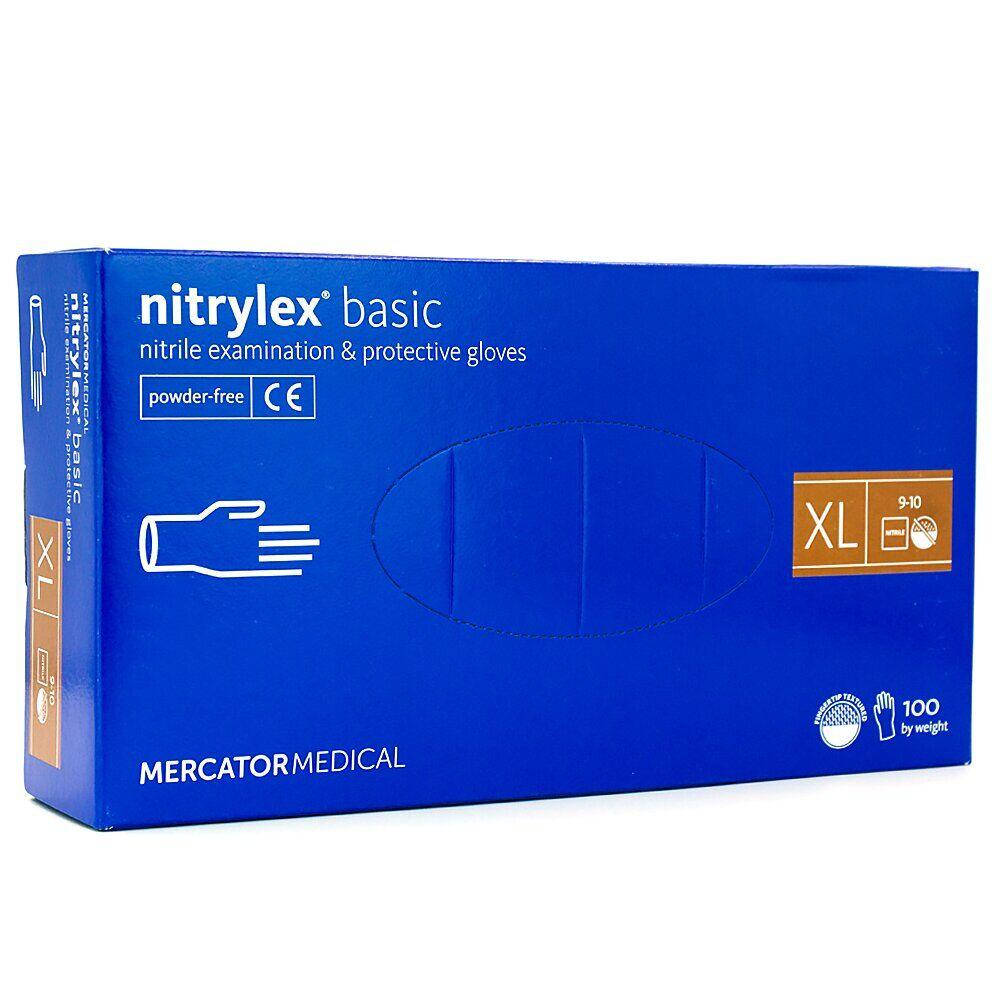 

Защитные нитриловые перчатки Mercator Medical, , синие, 100 шт, Синий