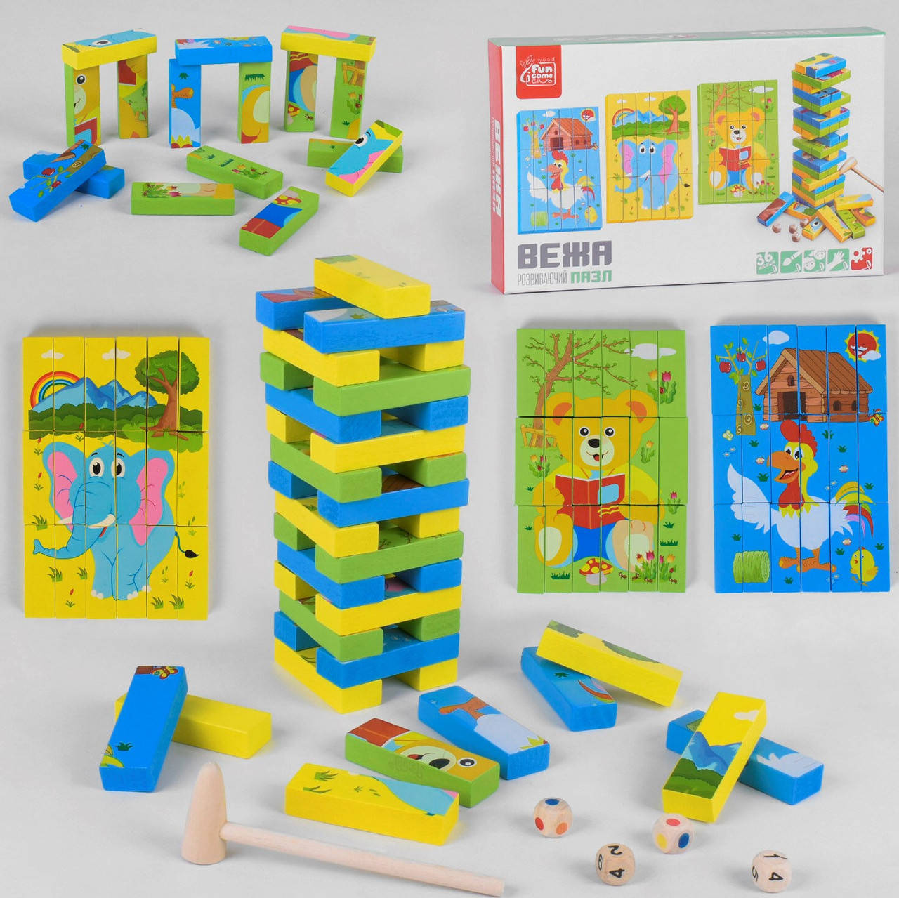 

Деревянная игра 55632 "Вежа". Дженга Монтессори