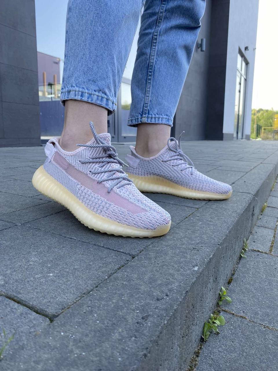 

Жіночі кросівки Yeezy Boost 350 на літо Ізі буст колір пудра. Кросівки сітка весна, літо, осінь 38
