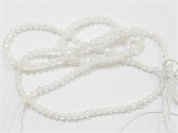 

Бусины Топаз белый на нитке граненный шарик d-2,2мм L-40см