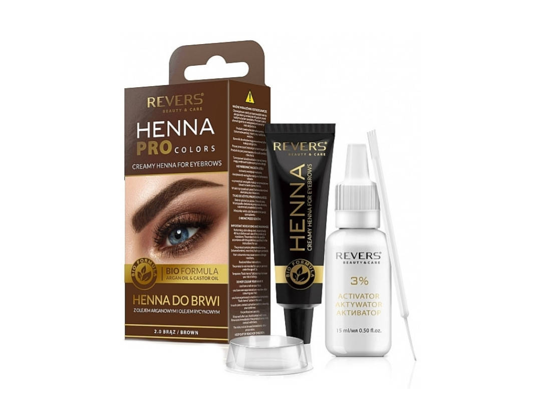 

Хна крем-краска для бровей REVERS Henna Pro Color, 3.0 темно-коричневый