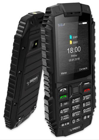 

Мобильный телефон Sigma X-treme DT68 Black, Черный