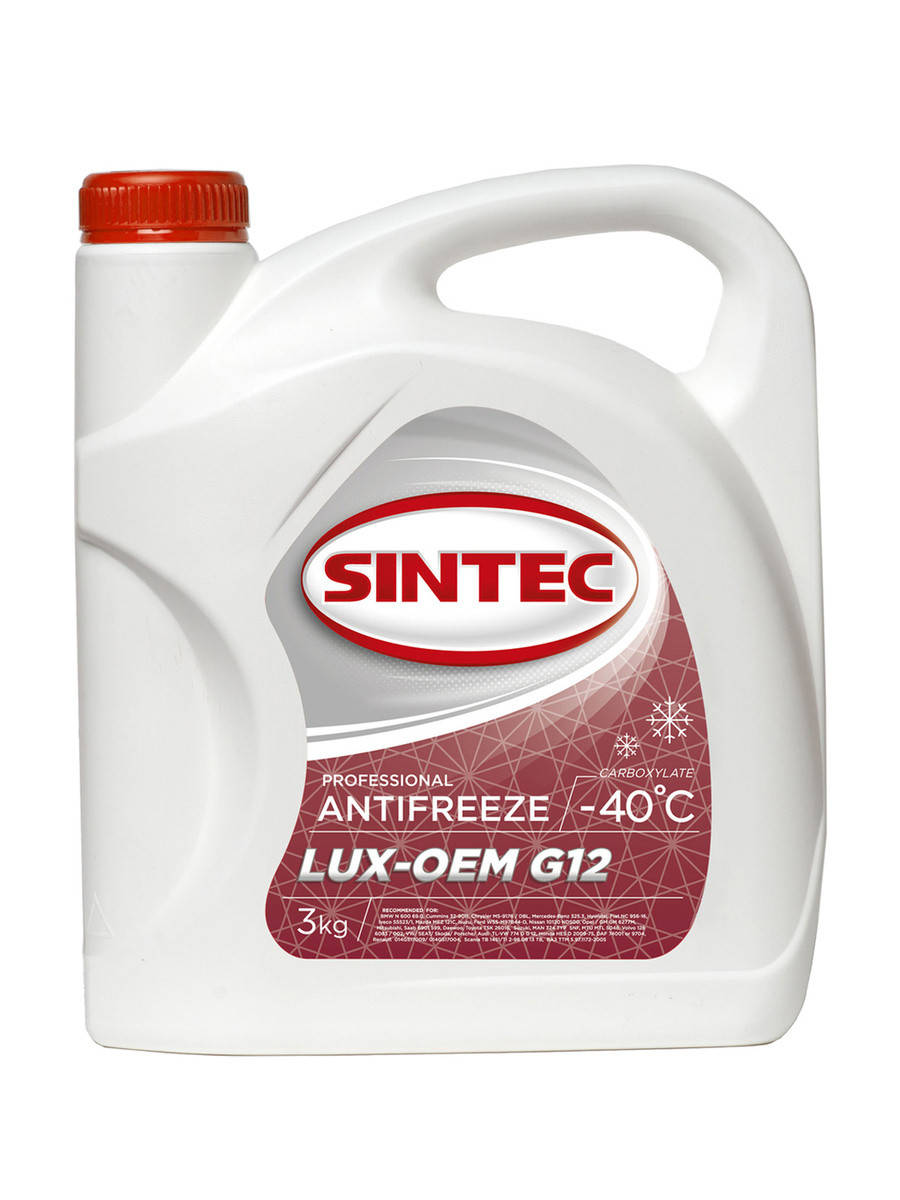 

Антифриз Sintec ANTIFREEZE LUXE G12 3кг (4)