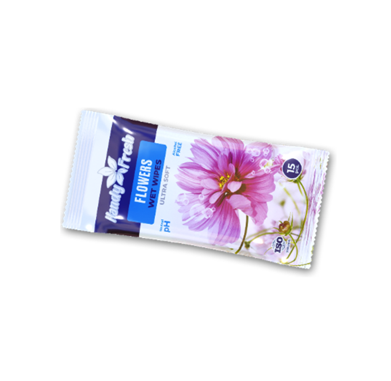 

15 шт. Серветка волога "Handy Fresh" Flowers 130шт./уп.
