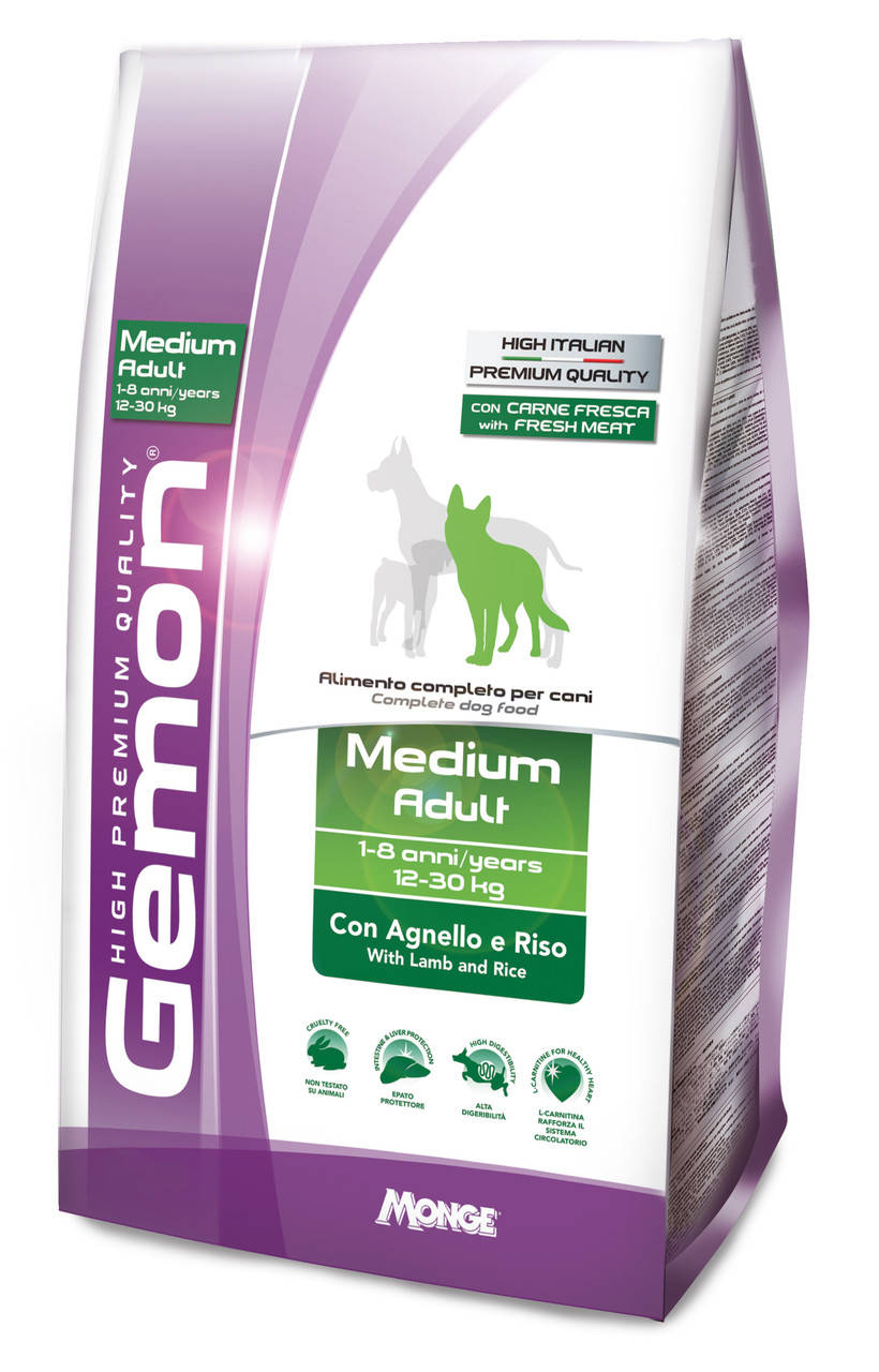 

Сухой корм GEMON DOG Medium Adult ягня з рисом 15КГ
