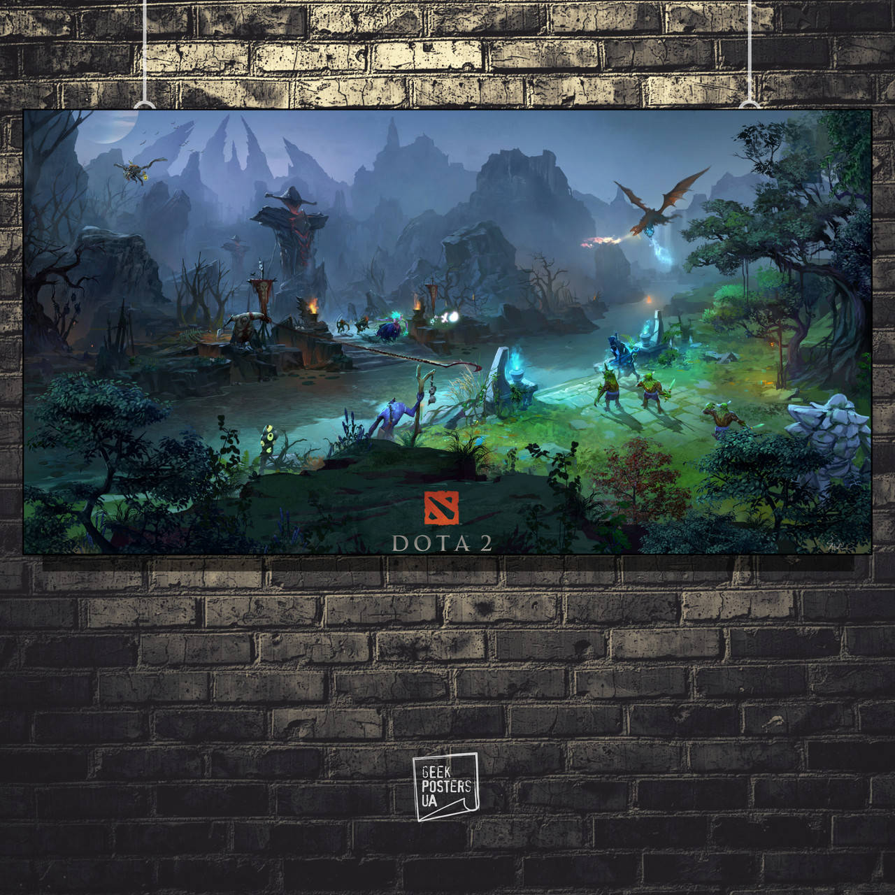 

Постер Dota 2, Дота 2, мид, mid, панорама. Размер 60x31см (A2). Глянцевая бумага