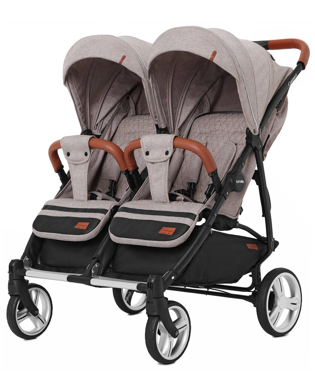 

Прогулочная коляска для двойни Carrello Connect CRL-5502 Cotton Beige