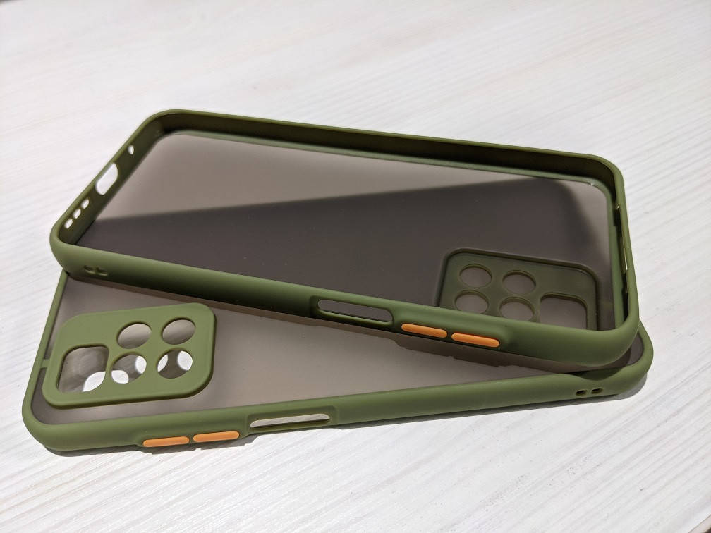 

Тонкий матовый чехол для Xiaomi Redmi 10 Хаки бампер